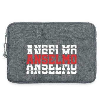 t-shirt Anselmo t-shirt gift idea stacked text - Laptop bag 13" - heather grey - Front