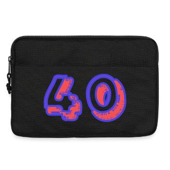 40. 40 JAHRE. 40-JÄHRIGES JUBILÄUM. 40-JÄHRIGES JUBILÄUM. - Laptoptasche 13" - Schwarz - Vorne