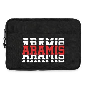 Aramis T-Shirt T-Shirt Geschenkidee gestapelter Text - Laptoptasche 13" - Schwarz - Vorne