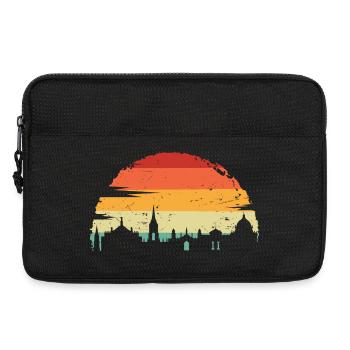 Sunset Skyline Silhouette - Laptop bag 13" - black - Front