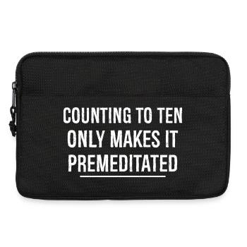 counting to ten only makes ti premeditated - Laptop bag 13" - black - Front