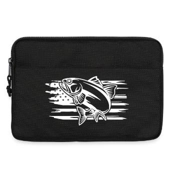 Dynamische Fisch-Bewegungsgrafik - Laptoptasche 13" - Schwarz - Vorne