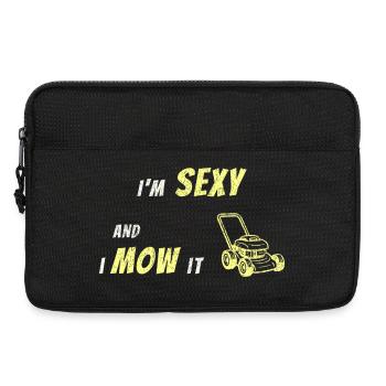 Je suis sexy et je le tonds – T-shirt drôle pour l’entretien de la pelouse - Sacoche pour ordinateur portable 13 pouces - noir - Devant