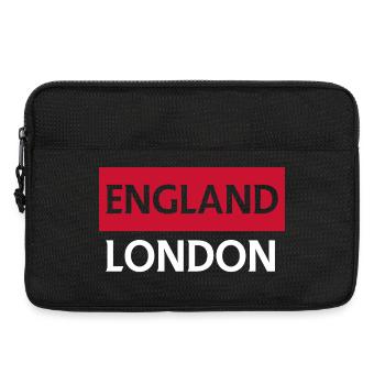 Illustration du paysage urbain de Londres en Angleterre - Sacoche pour ordinateur portable 13 pouces - noir - Devant