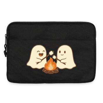 Camp de feu fantôme Halloween - Sacoche pour ordinateur portable 13 pouces - noir - Devant