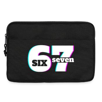 Six Seven 6 7 Meme Fun Design 67 - Laptop bag 13" - black - Front