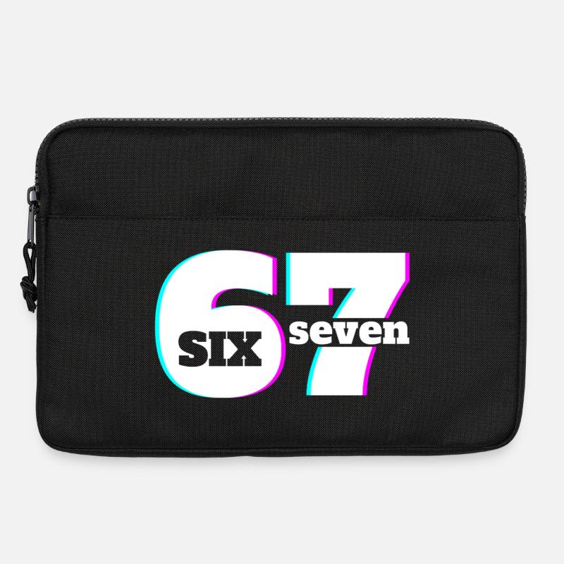 Six Seven 6 7 Meme Fun Design 67 - Laptoptasche 13" - Schwarz