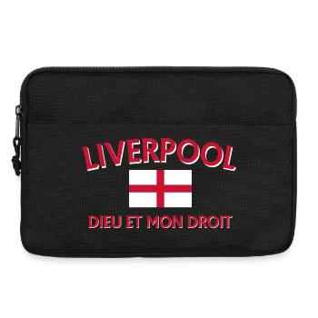 Le style de Liverpool avec le drapeau de l’Angleterre - Sacoche pour ordinateur portable 13 pouces - noir - Devant