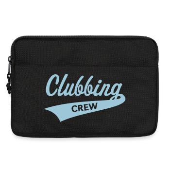 Clubbing crew (Fête / Célébrations / Danse / Bleu ciel) - Sacoche pour ordinateur portable 13 pouces - noir - Devant