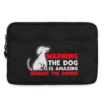 Attention chien est incroyable Attention propriétaire Hunde Haustier - Sacoche pour ordinateur portable 13 pouces - noir - Devant