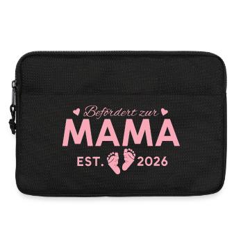 Befördert zur Mama 2026 Mutterschaft - Laptoptasche 13" - Schwarz - Vorne