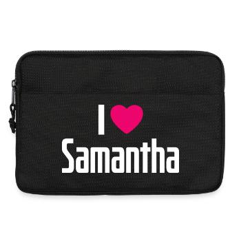 J’aime Samantha Cœur Rose J’aime Samantha - Sacoche pour ordinateur portable 13 pouces - noir - Devant