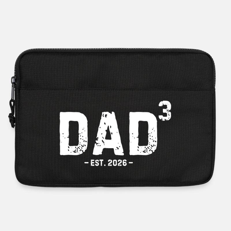 Papa gewürfelt 2026 Dritter Vater von drei Kindern - Laptoptasche 13" - Schwarz