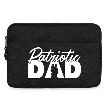 Papa patriote Drapeau américain Aigle Fête des pères - Sacoche pour ordinateur portable 13 pouces - noir - Devant
