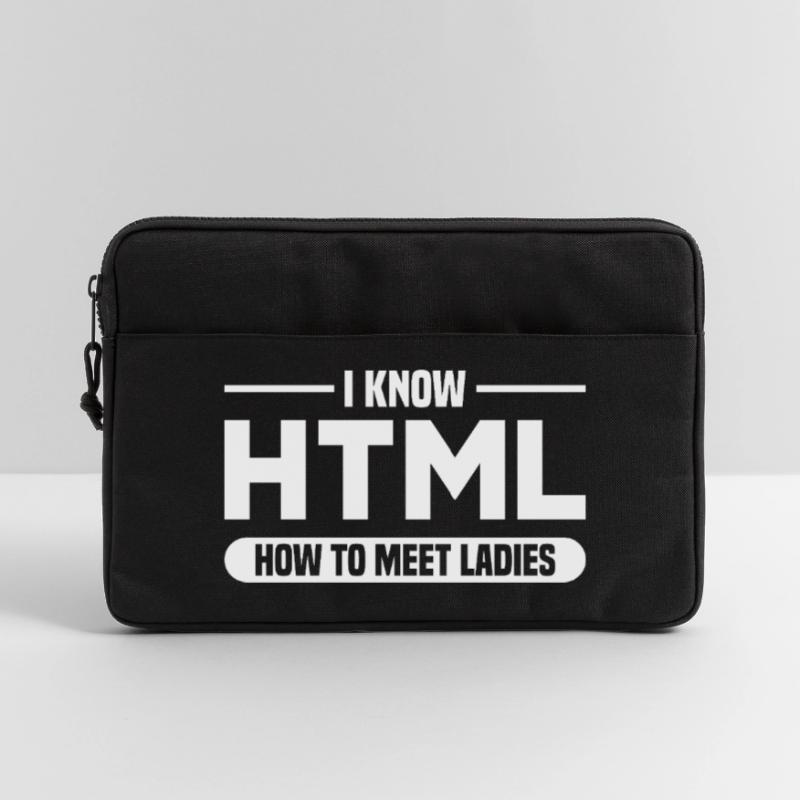 HTML Humor Code Programmer Saying Laptop bag 13"