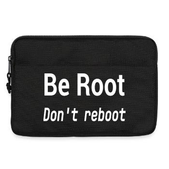 Be Root Don't Reboot – Geek-Humor - Laptoptasche 13" - Schwarz - Vorne