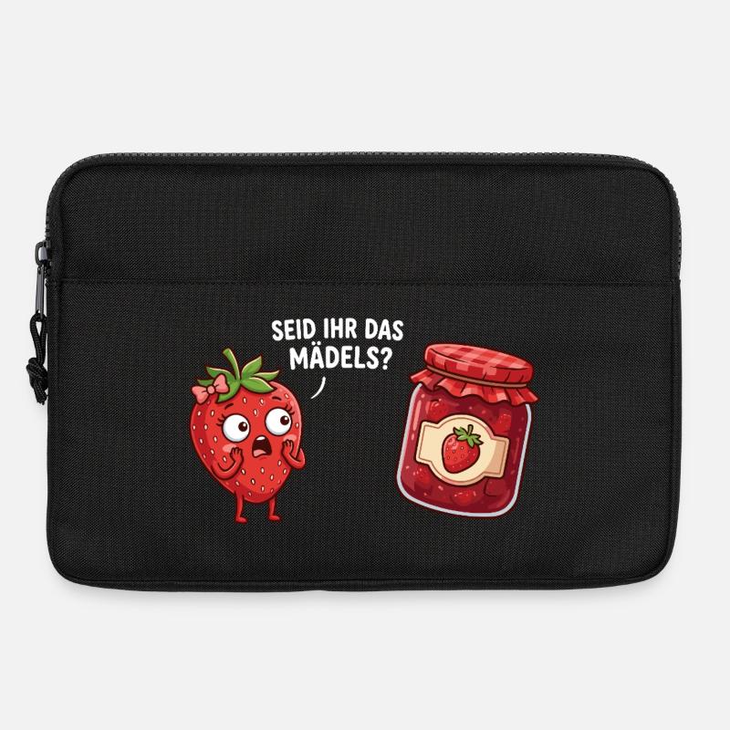 Seid ihr das Mädels Erdbeere Marmelade Lustig - Laptoptasche 13" - Schwarz