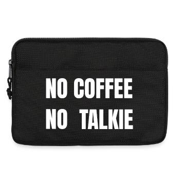 Pas de café, pas de Talkie, T-shirt blanc - Sacoche pour ordinateur portable 13 pouces - noir - Devant