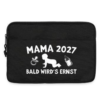 Mama 2027 Bald wird's ernst Schwangerschaft - Laptoptasche 13" - Schwarz - Vorne