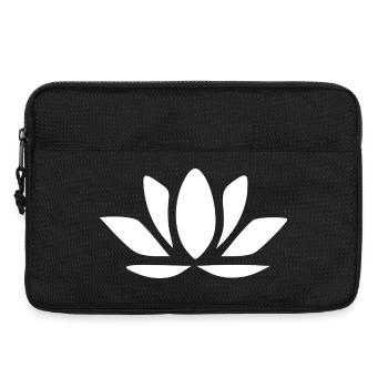 Fleur de lotus Fleur de lotus Fleur de lotus Fleur blanche Fleur blanche - Sacoche pour ordinateur portable 13 pouces - noir - Devant