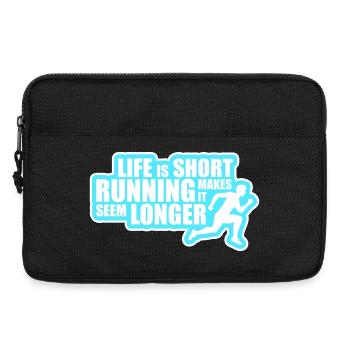 Life Is Short Running Makes It Seem Longer Lustig  - Laptoptasche 13" - Schwarz - Vorne