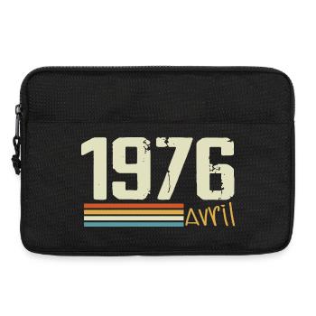 Né en avril 1976 - Sacoche pour ordinateur portable 13 pouces - noir - Devant