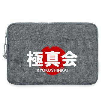 Kyokushin Karate Dojo GYM Kanji japonais - Sacoche pour ordinateur portable 13 pouces - gris chiné - Devant