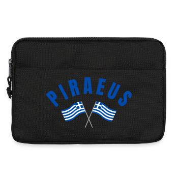 Emblème des Vagues du port du Pirée - Sacoche pour ordinateur portable 13 pouces - noir - Devant