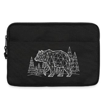 White Bear Silhouette Pine Forest Grizzly - Laptop bag 13" - black - Front