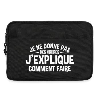 Patron Cadeau humour personnalisé - Sacoche pour ordinateur portable 13 pouces - noir - Devant