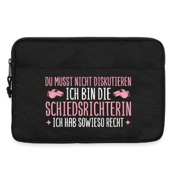 Schiedsrichterin hat sowieso recht Unparteiische - Laptoptasche 13" - Schwarz - Vorne