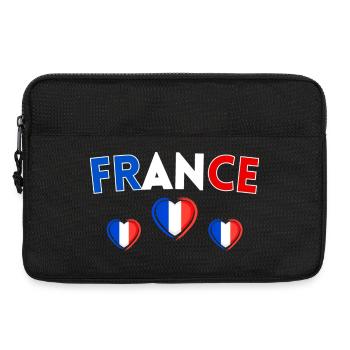 Drapeau France Cadeau Homme Femme France Cadeau - Sacoche pour ordinateur portable 13 pouces - noir - Devant