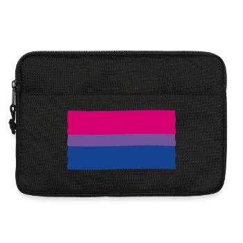 Drapeau de la fierté bisexuelle - Sacoche pour ordinateur portable 13 pouces - noir - Devant