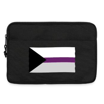 Demisexuelle Pride Flagge - Laptoptasche 13" - Schwarz - Vorne