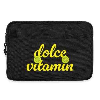 Dolce Vita Vitamin C Limette cool Quotes Sommer  - Laptoptasche 13" - Schwarz - Vorne