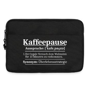 Kaffeepause Kollege Büro Kaffee Liebhaber - Laptoptasche 13" - Schwarz - Vorne