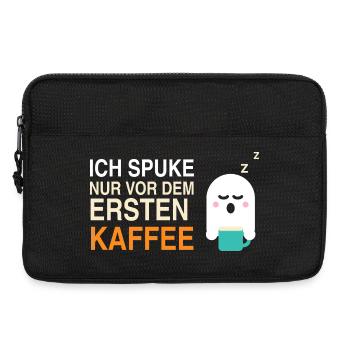 Nur vor dem ersten Kaffee – Müder Geist - Laptoptasche 13" - Schwarz - Vorne