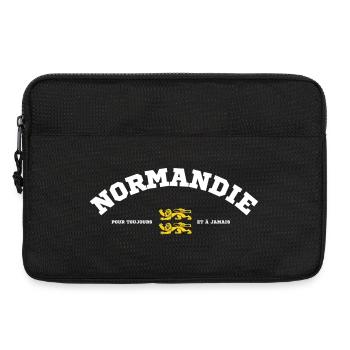 Normandie Pour Toujours Et A Jamais T-Shirt Cad... - Sacoche pour ordinateur portable 13 pouces - noir - Devant