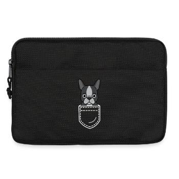 Dog Boston Terrier - Laptop bag 13" - black - Front