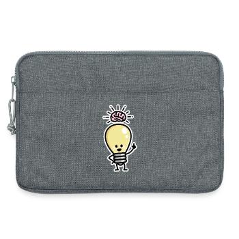 Ampoule Idée Cerveaux Génie Créatif Créativité - Sacoche pour ordinateur portable 13 pouces - gris chiné - Devant