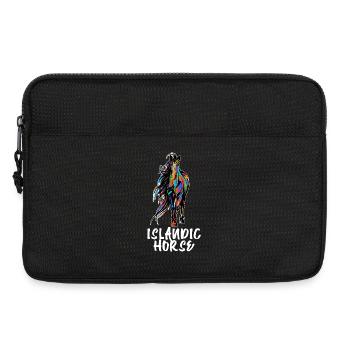 Cool Islandpferde Hengst Pferdefan Spruch - Laptoptasche 13" - Schwarz - Vorne