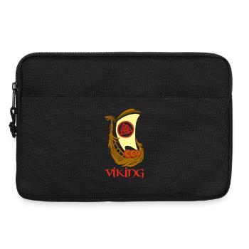Symbole viking d'un drakkar - Sacoche pour ordinateur portable 13 pouces - noir - Devant