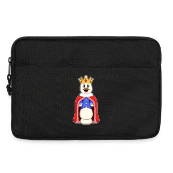 Schachfigur König Schach - Laptoptasche 13" - Schwarz - Vorne