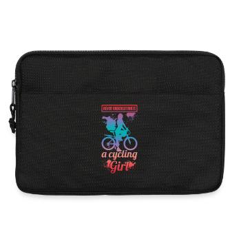 Never underestimate a cyclist girl - Laptop bag 13" - black - Front