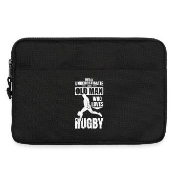 Grandfather rugby player - Laptop bag 13" - black - Front