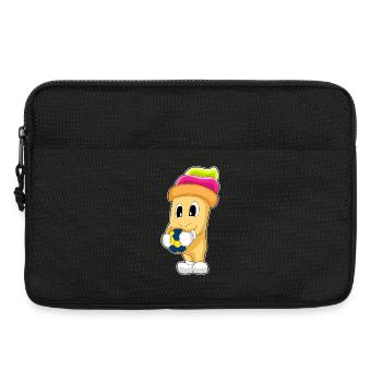 Joueur de Handball Cupcake Handball - Sacoche pour ordinateur portable 13 pouces - noir - Devant