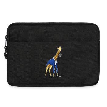 Chanteur girafe Chant au micro - Sacoche pour ordinateur portable 13 pouces - noir - Devant