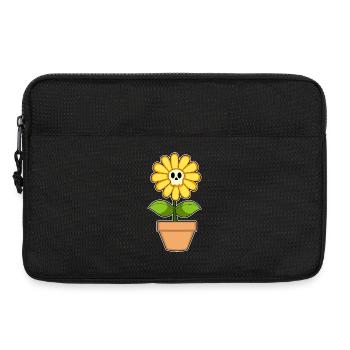 Flower Halloween Skull - Laptop bag 13" - black - Front