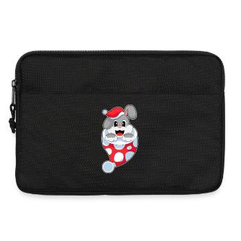 Chaussette de Noël Lapin - Sacoche pour ordinateur portable 13 pouces - noir - Devant