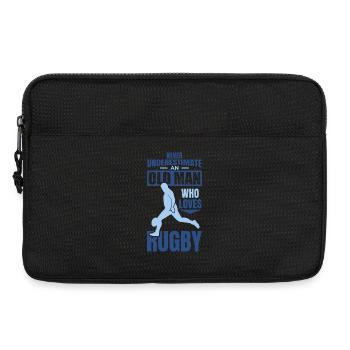 Never underestimate old rugby players - Laptop bag 13" - black - Front